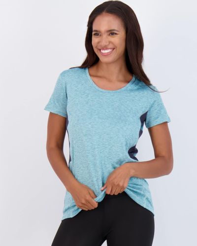 Real Essentials 5 Pack: Women’s Dry Fit Tech Stretch Short-Sleeve Crew Neck Athletic T-Shirt (Available in Plus Size)