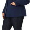 Agnes Orinda Plus Size Blazer for Women Notched Lapel V Neck Office Work Business Suits 2024 Jacket Blazers - Image 3