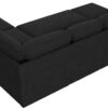 HONBAY Modular Sectional Sleeper Sofa with Pull Out Bed, Velvet U Shaped Sectional Couch with Storage Ottoman Convertible 7-Seater Sofa, Black - Image 8