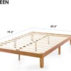 Mellow Naturalista Classic - 12 Inch Solid Wood Platform Bed with Wooden Slats, No Box Spring Needed, Easy Assembly, Queen, Pine - Image 2