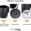 Nextmug - Temperature-Controlled, Self-Heating Coffee Mug (Graphite - 14 oz.) - Image 3