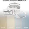 Modern Forms Veloce Indoor and Outdoor 3-Blade 28in Smart Fandelier in Titanium with 2700K-3000K-4000K-5000K Selectable LED Light Kit and Remote Control Compatible with Alexa and iOS or Android App - Image 3