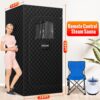 Sauna Box, Portable Steam Sauna, Portable Sauna for Home, Sauna Tent with 3L Steamer, 9 Levels, 2.6’ x 2.6’ x 5.9’ - Image 8