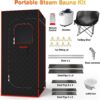 Portable Steam Sauna - Portable Sauna Box Full Body for Home Spa, 4-Sided Sauna Tent with Steamer 3 L 1200 W Steam Generator, Chair, Remote Control, 99 Minute Timer Included - Image 6