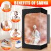 Sauna Box, Portable Steam Sauna, Portable Sauna for Home, Sauna Tent with 3L Steamer, 9 Levels, 2.6’ x 2.6’ x 5.9’ - Image 4