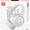 JBL Tune 510BT - Bluetooth headphones with up to 40 hours battery, microphone for call, foldable and comfortable, Android and iOs compatible (White) - Image 8