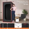 Portable Steam Sauna - Portable Sauna Box Full Body for Home Spa, 4-Sided Sauna Tent with Steamer 3 L 1200 W Steam Generator, Chair, Remote Control, 99 Minute Timer Included - Image 3