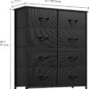 DWVO Dresser for Bedroom, Fabric Dresser with 8 Drawers, Tall Dresser, Chest of Drawers for Closet, Living Room - Image 3