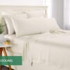 Queen Sheets by Pure Bamboo, Genuine 100% Organic Viscose Derived from Bamboo Bed Sheet Set, Luxuriously Soft & Cooling, Double Stitching, Lifetime Quality Promise (Queen, Ivory) - Image 5