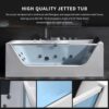 Empava 67" x 30" Whirlpool Tub,750W Acrylic Jetted Bathtub with 11 Jets,Hydromassage with Chromatherapy,3-Side Apron,67 Gallons,ETL Certified - Image 8