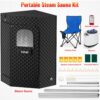 Extra Large Sauna Box, Steam Sauna, Portable Sauna for Home, Sauna Tent with 3L Steamer, Folding Chair and Remote Control, 9 Levels - Image 7