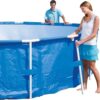 Bestway Steel Pro 15’ x 48" Round Metal Steel Frame Above Ground Outdoor Backyard Family Swimming Pool, Blue - Image 6