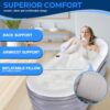 SereneLife Inflatable Bathtub with Bubble Massage Mat, Comes with a Matching Inflatable Pillow, Cup Holder & Remote Control for LED Lighting and Bubble Mat, Featured with Backrest and Armrests Support - Image 2