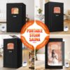 Sauna Box, Portable Steam Sauna, Portable Sauna for Home, Sauna Tent with 3L Steamer, 9 Levels, 2.6’ x 2.6’ x 5.9’ - Image 7