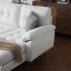 Karl home Sectional Couch Sofa for Living Room, L-Shape Furniture Comfortable Non Wrinkle Design Suitable for Modern Home Decor Relaxation and Versatile Coaches, White - Image 7