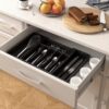 Lifewit Silverware Drawer Organizer, Expandable Utensil Tray for Kitchen, BPA Free Flatware and Cutlery Holder, Adjustable Plastic Storage for Spoons Forks Knives, Large, Black - Image 9