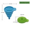 KongNai Kitchen Funnel Set 4 Pack, Small and Large, Kitchen Gadgets Accessories Foldable Silicone Collapsible Funnels for Filling Water Bottle Liquid Transfer Food Grade - Image 3