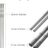 Metal Chopsticks Reusable 5 Pairs Stainless Steel Chopsticks Dishwasher Safe Square Lightweight Non-Slip Chop Sticks Present Set (Silver) - Image 8