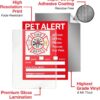 Pet Alert Safety Fire Rescue Sticker - Save Our Pets Emergency Pet Inside Decal - in Case of Emergency Danger Pet in House Home Window Door Sign - Image 6