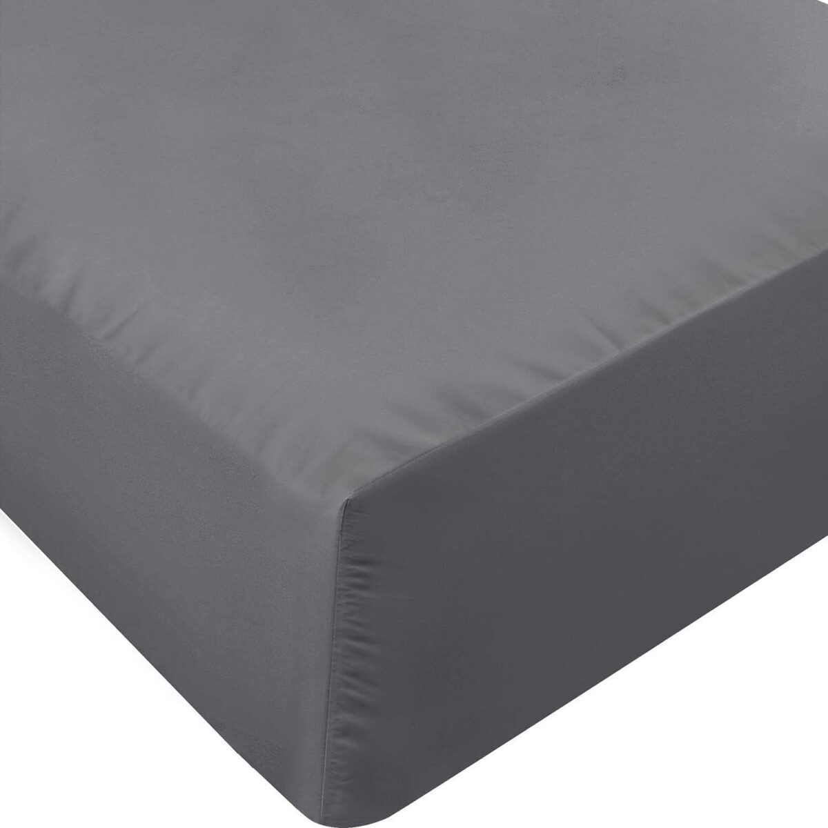 Utopia Bedding Twin Fitted Sheet - Bottom Sheet - Deep Pocket - Soft Microfiber - Shrinkage and Fade Resistant - Easy Care -1 Fitted Sheet Only (Grey)