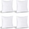 Utopia Bedding Throw Pillows (Set of 4, White), 18 x 18 Inches Pillows for Sofa, Bed and Couch Decorative Stuffer Pillows - Image 7