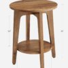 VASAGLE Side Table, Small Round End Table with Lower Shelf, Nightstand for Small Spaces, Living Room, Bedroom, Rustic Walnut ULET283T41 - Image 3