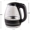 OVENTE Glass Electric Kettle Water Boiler 1.5 Liter Borosilicate Glass Fast Boiling Countertop Heater - BPA Free Auto Shut Off Instant Water Heater Kettle for Coffee & Tea Maker - Black KG83B - Image 11