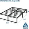 ZINUS Lorelei 14 Inch Metal Platform Bed Frame, Mattress Foundation with Steel Slat Support, No Box Spring Needed, Easy Assembly, Full, Black - Image 5