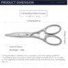 Malang -Japanese steel Kitchen scissors Heavy Duty Sharp Blade - Vegetable, Meat, Pizza Scissors - Food Stain Resistant - Image 2