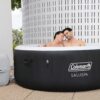 Bestway Coleman Miami AirJet Large Round 2 to 4 Person Inflatable Hot Tub Portable Outdoor Spa with 120 AirJets and EnergySense Cover, Black - Image 6