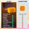 VALITIC Kojic Acid Dark Spot Remover Soap Bars with Vitamin C, Retinol, Collagen, Turmeric - Original Japanese Complex Infused with Hyaluronic Acid, Vitamin E, Shea Butter, Castile Olive Oil (2 Pack) - Image 4