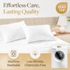 LANE LINEN 100% Egyptian Cotton Sheets King Size - 1000 Thread Count, 4Pc King Size Sheets Set, Smooth Sateen Weave King Sheets, Ultra Luxury Bed Sheets, 16" Deep Pocket King Sheet Set - White Sheets - Image 6