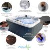 Insight Outdoor Hot Tub, Fits 6 Adults, 34 Jets, Built in Ice Bucket, Lounger Headrest Seating, Spa, Cover Included, Made in USA, Aqualife by Strong Spas - Image 3