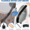 2 Pieces Dryer Vent Cleaner Kit Compatible with All Vacuum Cleaner, Dryer Lint Brush and Vacuum Hose Attachment with Stretch Universal Connector, Quickly Lint Remover - Image 5