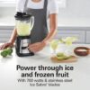 Hamilton Beach Power Elite Wave Action Blender For Shakes and Smoothies, 40 Oz Glass Jar, 12 Functions Including Puree, Crush Ice, Black, 700 Watts, Black (58148A) - Image 2