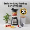 Hamilton Beach Power Elite Wave Action Blender For Shakes and Smoothies, 40 Oz Glass Jar, 12 Functions Including Puree, Crush Ice, Black, 700 Watts, Black (58148A) - Image 7