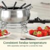 Cuisinart Fondue Pot, 3 Quart, For Chocolate, Cheese, Broth, Oil, Stainless Steel, CFO-3SSP1 - Image 3