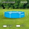 INTEX 28205EH Metal Frame Above Ground Swimming Pool: 8ft x 20in – Puncture-Resistant Material – Easy Assemble – Rust Resistant – 483 Gallon Capacity - Image 2