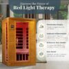 Dynamic Saunas Andora 2-Person Low EMF FAR Infrared Sauna, Canadian Hemlock Wood - Image 7