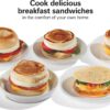 Hamilton Beach Dual Breakfast Sandwich Maker with Timer, Silver (25490A) - Image 4