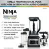 Ninja BN801 Professional Plus Kitchen System, 1400 WP, 5 Functions for Smoothies, Chopping, Dough & More with Auto IQ, 72-oz.* Blender Pitcher, 64-oz. Processor Bowl, (2) 24-oz. To-Go Cups, Grey - Image 2