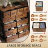 WLIVE Tall Dresser for Bedroom with 12 Drawers, Chests of Drawers, Fabric Dresser for Bedroom, Closet, Fabric Storage Dresser with Drawers, Steel Frame, Rustic Brown Wood Grain Print - Image 5