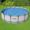 Bestway Steel Pro MAX 15 Foot by 48 Inches Round Above Ground Family Swimming Pool Set Outdoor Steel Frame with Filter, Pump, Ladder, and Cover, Gray - Image 8