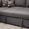 THSUPER Sectional Sleeper Sofa Bed with Storage Chaise, U Shape Oversized Sectional Couch with Pull Out Bed for Living Room Gray, 6 Seater Gray - Image 6