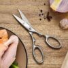 Malang -Japanese steel Kitchen scissors Heavy Duty Sharp Blade - Vegetable, Meat, Pizza Scissors - Food Stain Resistant - Image 8