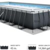 Intex 26373EH 32ft x 16ft x 52in Ultra XTR Frame Above Ground Rectangular Swimming Pool Set with Sand Filter Pump, Ladder, Cover, & Maintenance Kit - Image 2