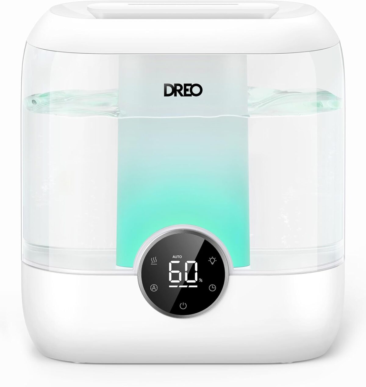 Dreo 6L Top Fill Humidifiers for Bedroom, 60H Runtime, 28 dB Quiet Supersized Cool Mist Humidifiers for Large Room, Air Humidifier for Home, Baby, Plant, Indoor, Night Light, Ultrasonic