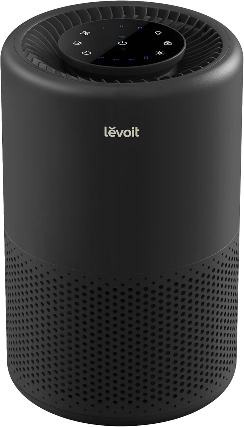 LEVOIT Air Purifier for Home Bedroom, Smart WiFi Alexa Control, Covers up to 916 Sq.Foot, 3 in 1 Filter for Allergies, Pollutants, Smoke, Dust, 27dB Quiet, Core 200S-P, Black