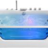 Empava 59” Whirlpool Bathtub, Jetted Tub with Light,SPA Hydromassage with Chromatherapy,Acrylic,3-Side Apron,White - Image 11