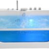 Empava 67 in. Acrylic Alcove Whirlpool Bathtub - Hydromassage Rectangular Jetted Soaking Tub with Center Drain - Waterfall Faucet - Image 10